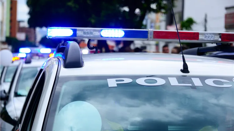 Police Car Closeup