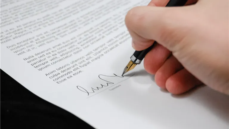 Signing Official Document